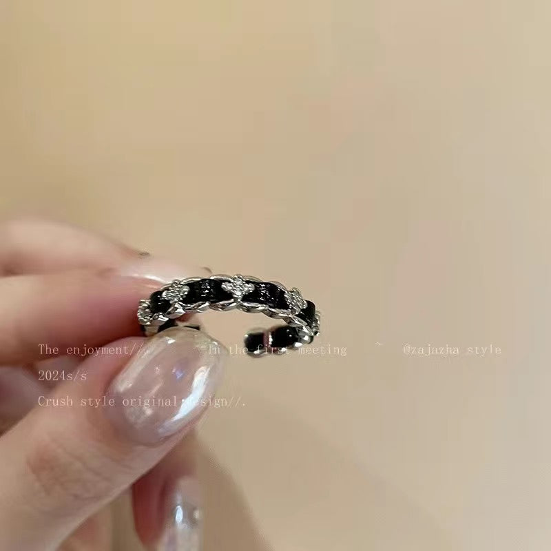 Love zircon ring two-piece set