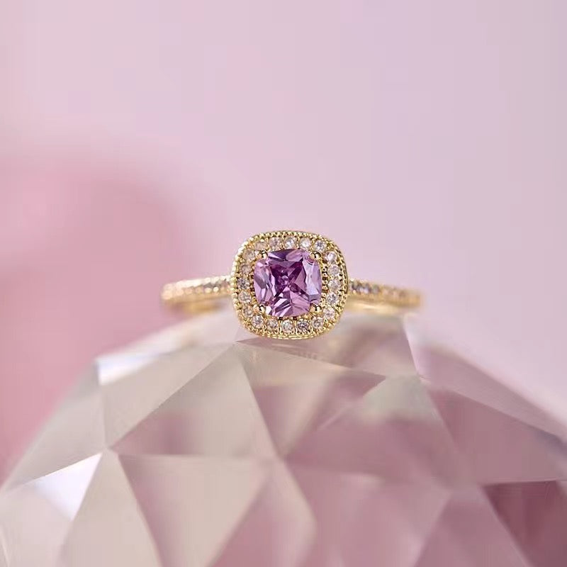 Golden-purple ring set