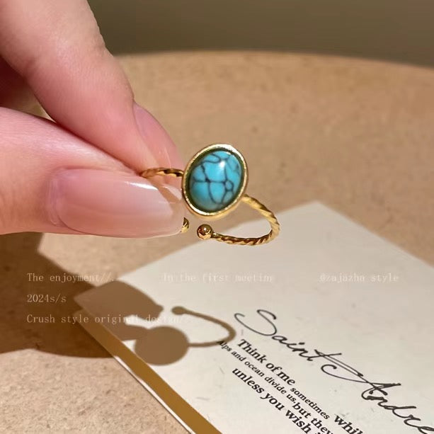 Vintage green stone set