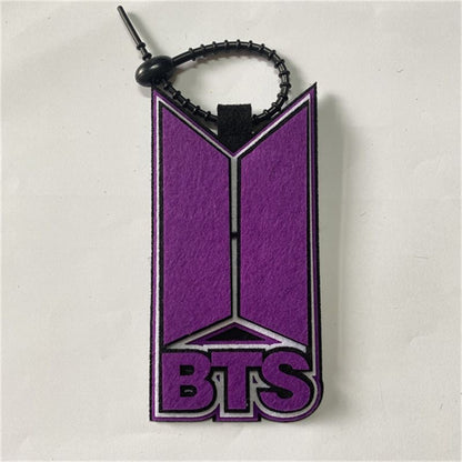Handmade Felt Name Bag Charm for BTS ARMY - Custom Member Alphabet Pendant for Backpacks & Luggage