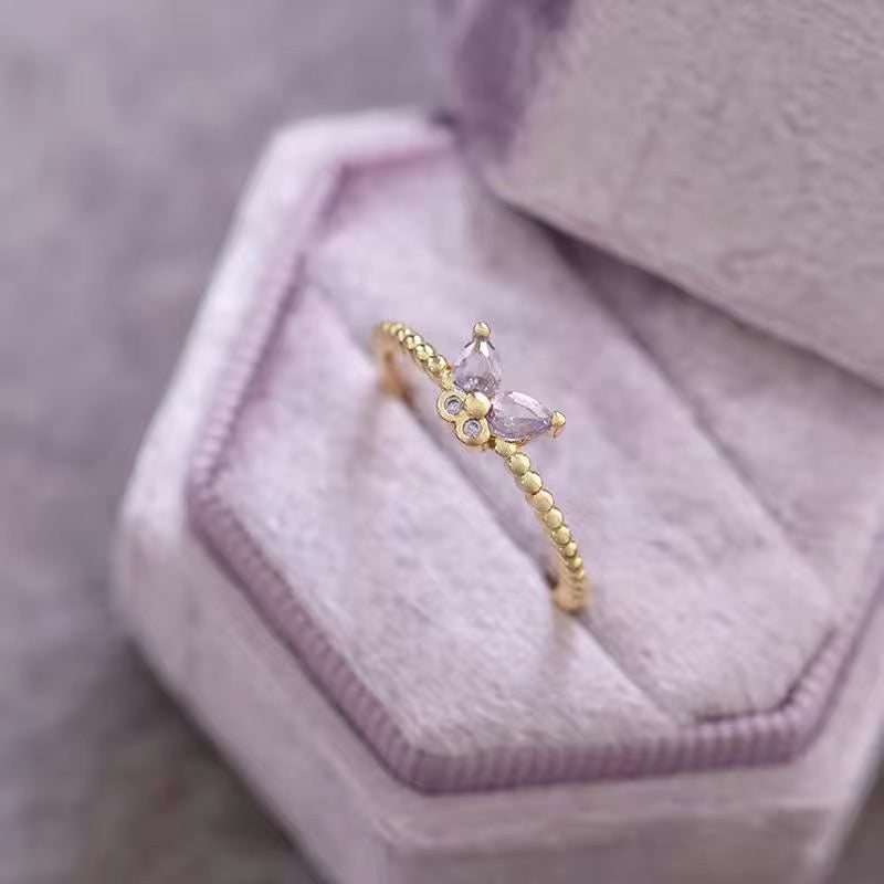 Golden-purple ring set