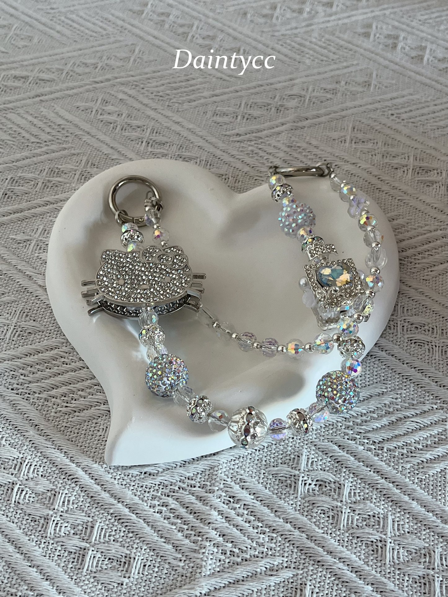 Perfume Kitty bag charm phone chain double chain