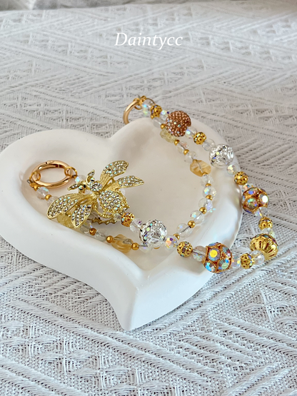 Golden Bee Luxurious bag charm phone chain double chain