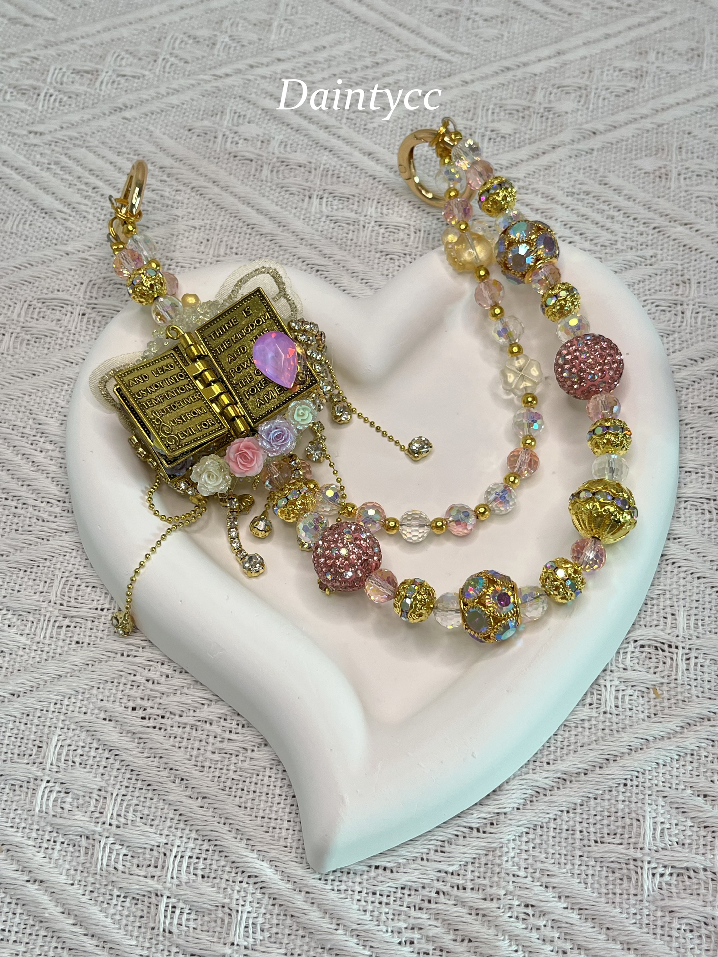 The Bible Luxurious bag charm phone chain double chain key chain