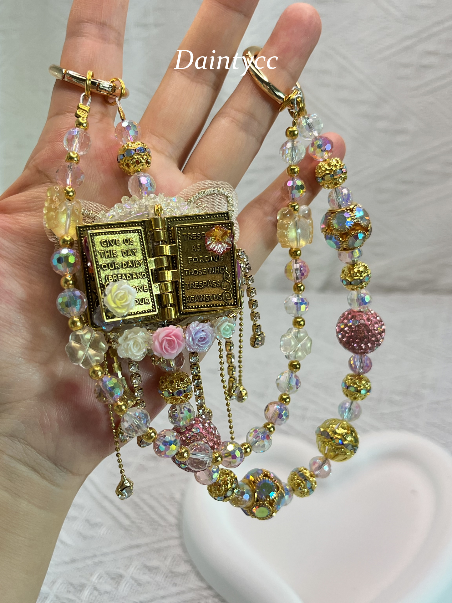The Bible Luxurious bag charm phone chain double chain key chain