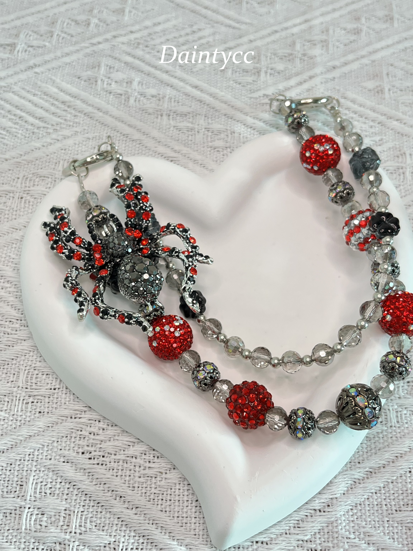 Spider Luxurious bag charm phone chain double chain key chain Cool