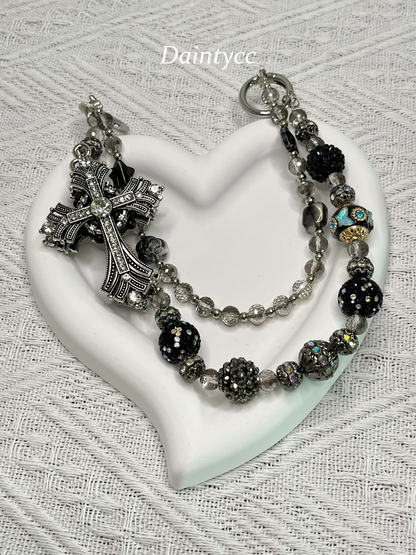 Cross luxurious bag charm phone chain double chain key chain