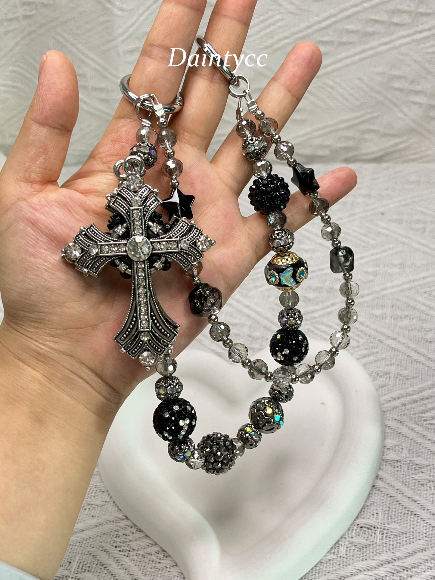 Cross luxurious bag charm phone chain double chain key chain