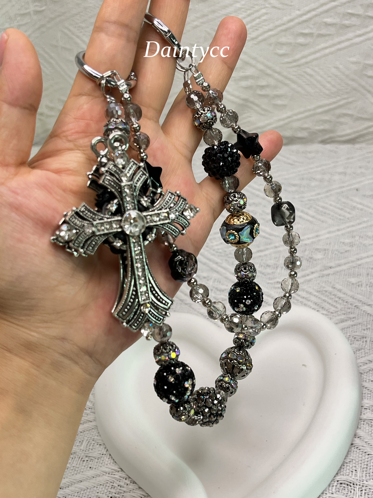 Cross luxurious bag charm phone chain double chain key chain