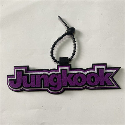 Handmade Felt Name Bag Charm for BTS ARMY - Custom Member Alphabet Pendant for Backpacks & Luggage