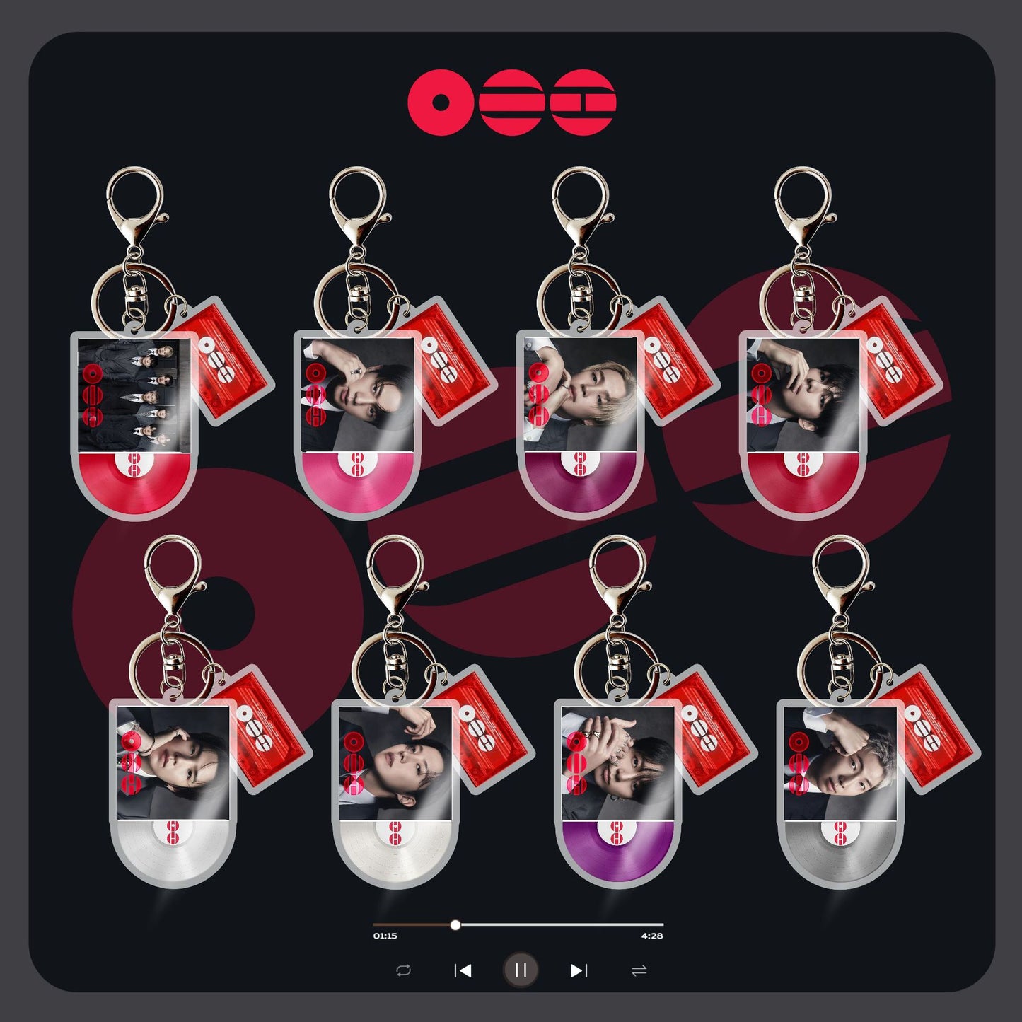 ARIRANG Album Inspired Acrylic Keychain, Retro CD Vinyl & Cassette Tape Charms, Kpop RM Jin Suga J-Hope Jimin V Jungkook Photo Keyring, Aesthetic Kpop Merch Gift for ARMY