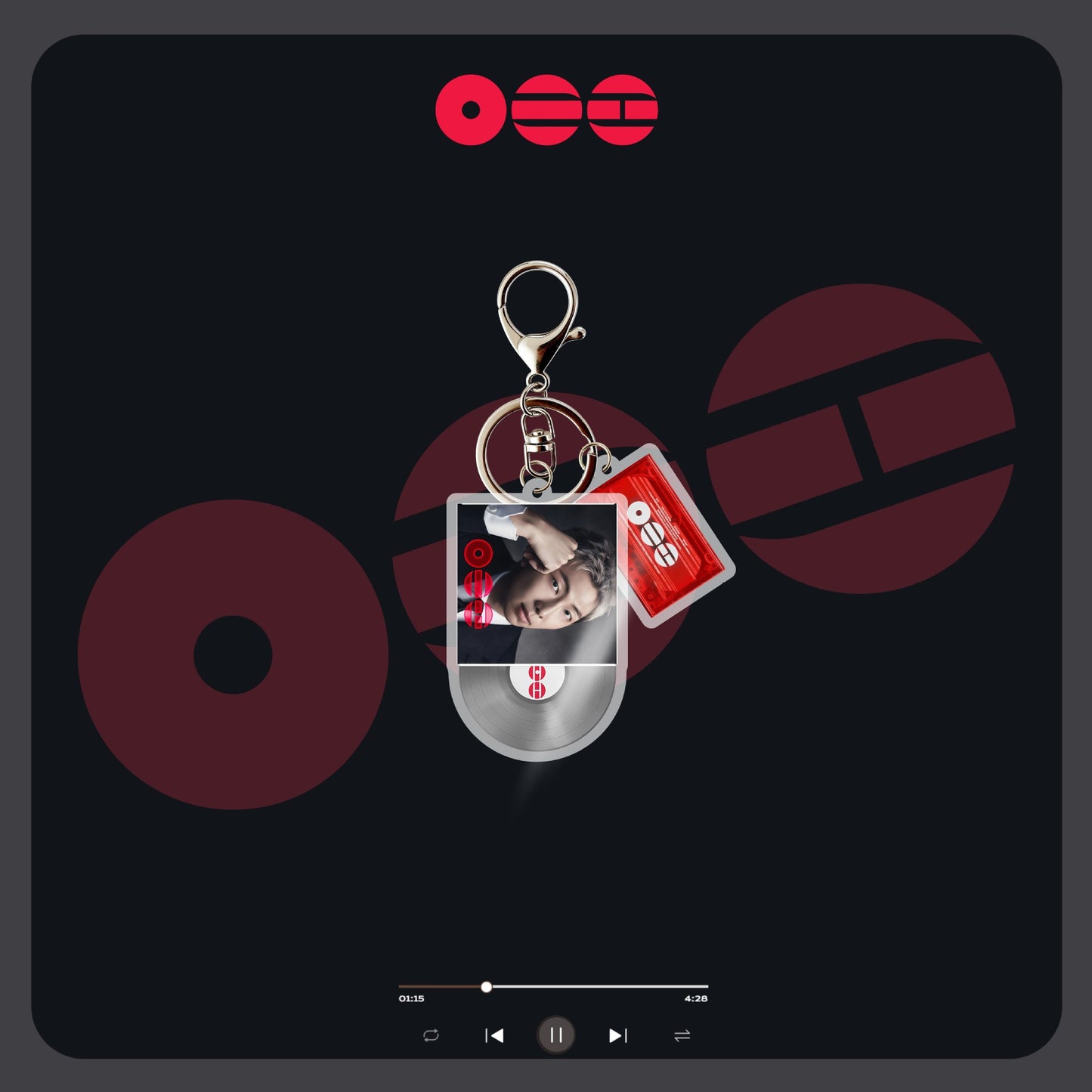 ARIRANG Album Inspired Acrylic Keychain, Retro CD Vinyl & Cassette Tape Charms, Kpop RM Jin Suga J-Hope Jimin V Jungkook Photo Keyring, Aesthetic Kpop Merch Gift for ARMY