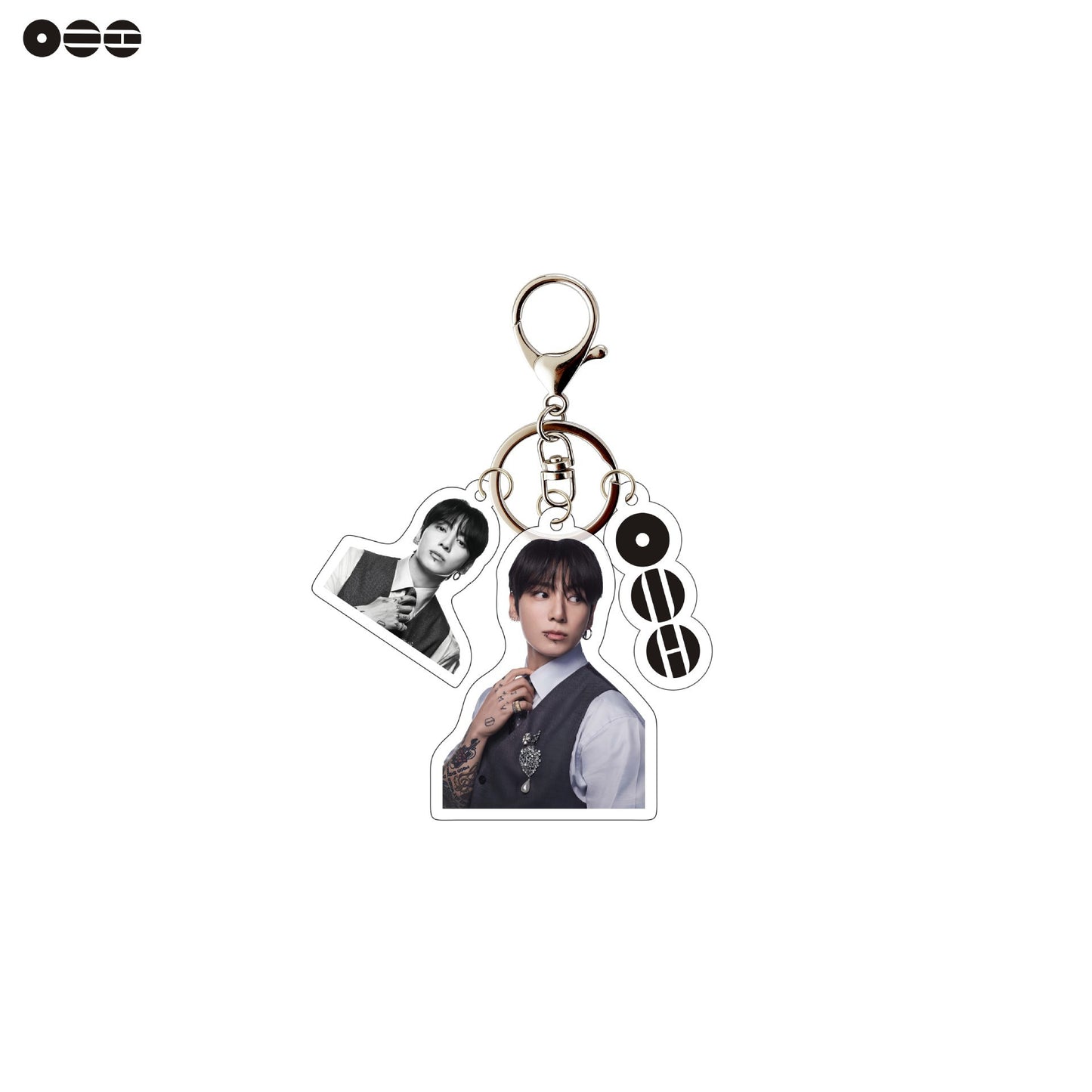Kpop Stars Acrylic Keychain with Photo Charm | Cute Suit Concept Mini Photo Pendant Bag Charm for Fans