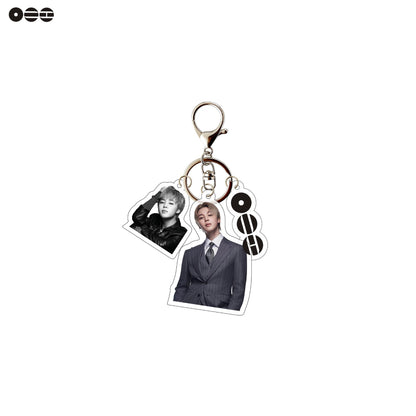 Kpop Stars Acrylic Keychain with Photo Charm | Cute Suit Concept Mini Photo Pendant Bag Charm for Fans