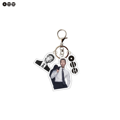 Kpop Stars Acrylic Keychain with Photo Charm | Cute Suit Concept Mini Photo Pendant Bag Charm for Fans