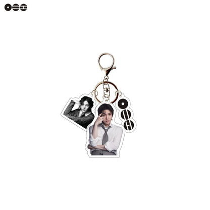 Kpop Stars Acrylic Keychain with Photo Charm | Cute Suit Concept Mini Photo Pendant Bag Charm for Fans