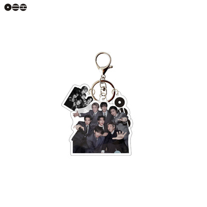Kpop Stars Acrylic Keychain with Photo Charm | Cute Suit Concept Mini Photo Pendant Bag Charm for Fans