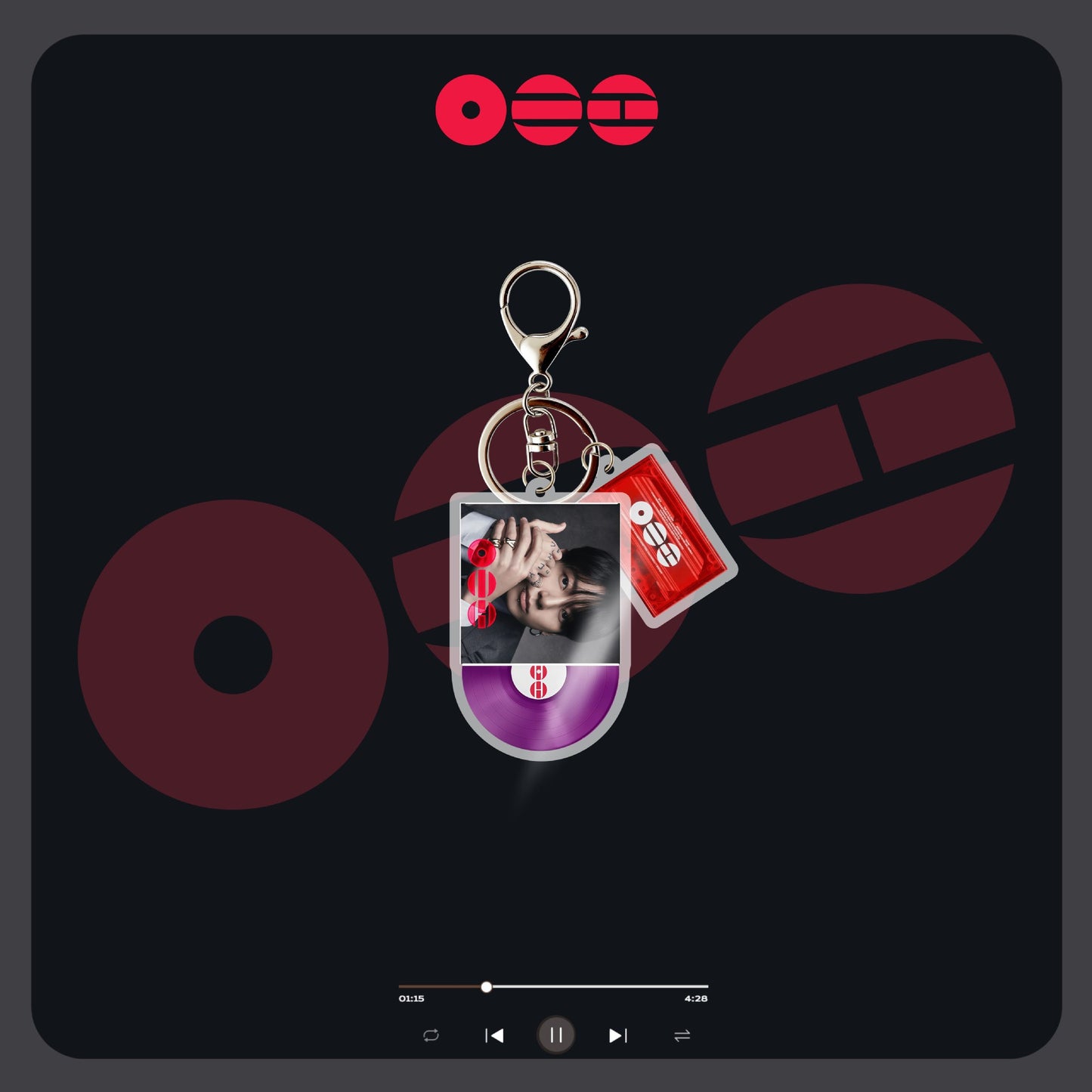 ARIRANG Album Inspired Acrylic Keychain, Retro CD Vinyl & Cassette Tape Charms, Kpop RM Jin Suga J-Hope Jimin V Jungkook Photo Keyring, Aesthetic Kpop Merch Gift for ARMY
