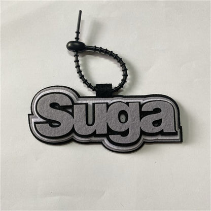 Handmade Felt Name Bag Charm for BTS ARMY - Custom Member Alphabet Pendant for Backpacks & Luggage