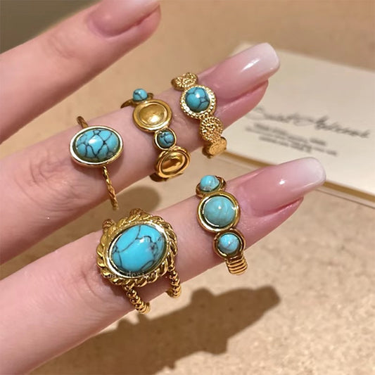Vintage green stone set