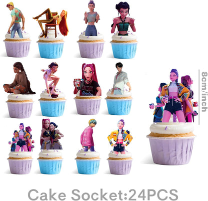 For K Pop Demon Hunters Party Supplies for Boys Girls Hunters Theme Party