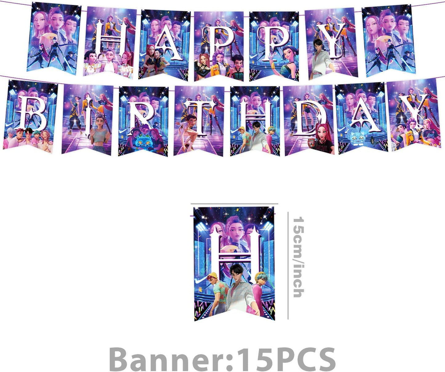 For K Pop Demon Hunters Party Supplies for Boys Girls Hunters Theme Party