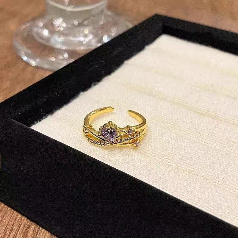 Medieval Purple Ring Set