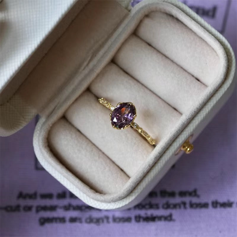Sparkle Purple Ring Set
