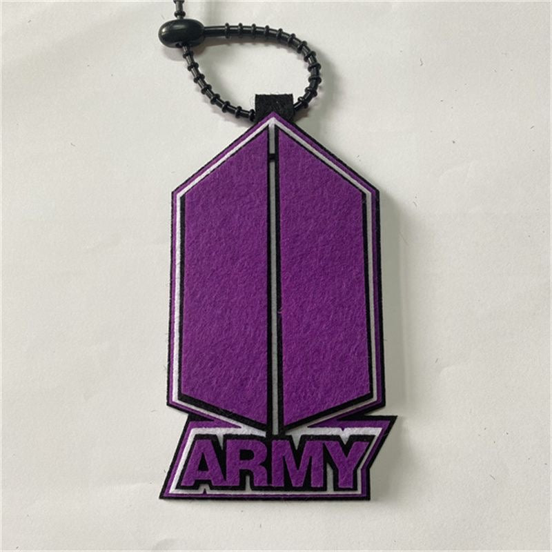 Handmade Felt Name Bag Charm for BTS ARMY - Custom Member Alphabet Pendant for Backpacks & Luggage