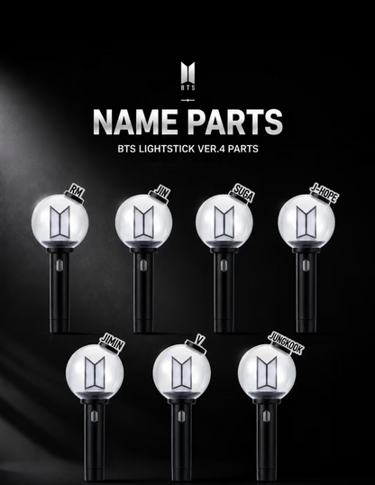 DIY Custom BTS Lightstick Accessories - Detachable Member Name Plate Cap Parts for Army Bomb Ver 4 / SE, Kpop Fan-Made Gift