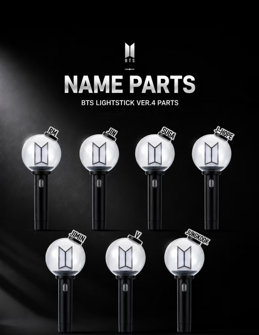 DIY Custom BTS Lightstick Accessories - Detachable Member Name Plate Cap Parts for Army Bomb Ver 4 / SE, Kpop Fan-Made Gift