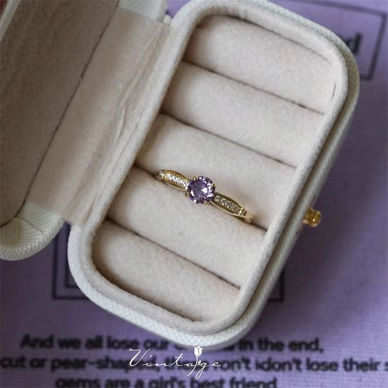 Sparkle Purple Ring Set
