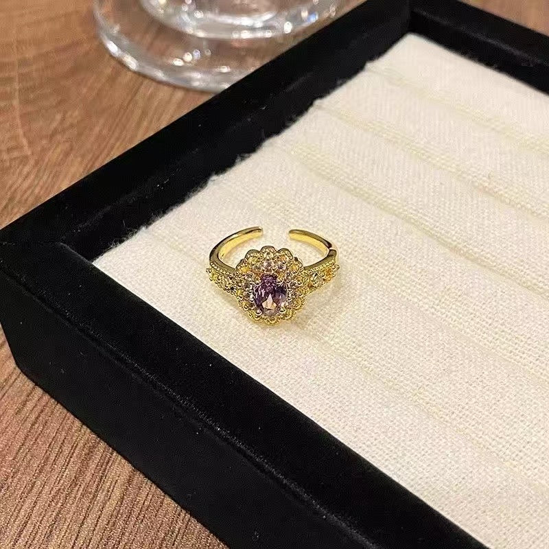 Medieval Purple Ring Set