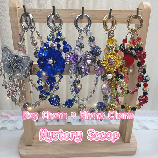 100% Handmade Bag Charm & Phone chain Mystery Scoop
