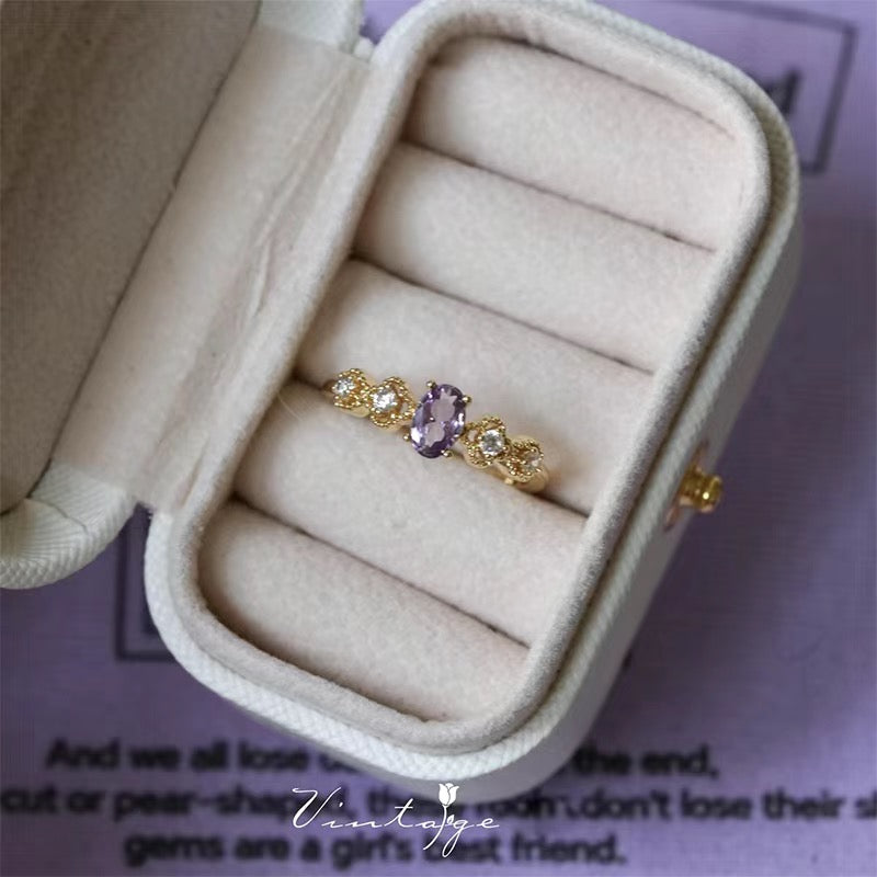 Sparkle Purple Ring Set
