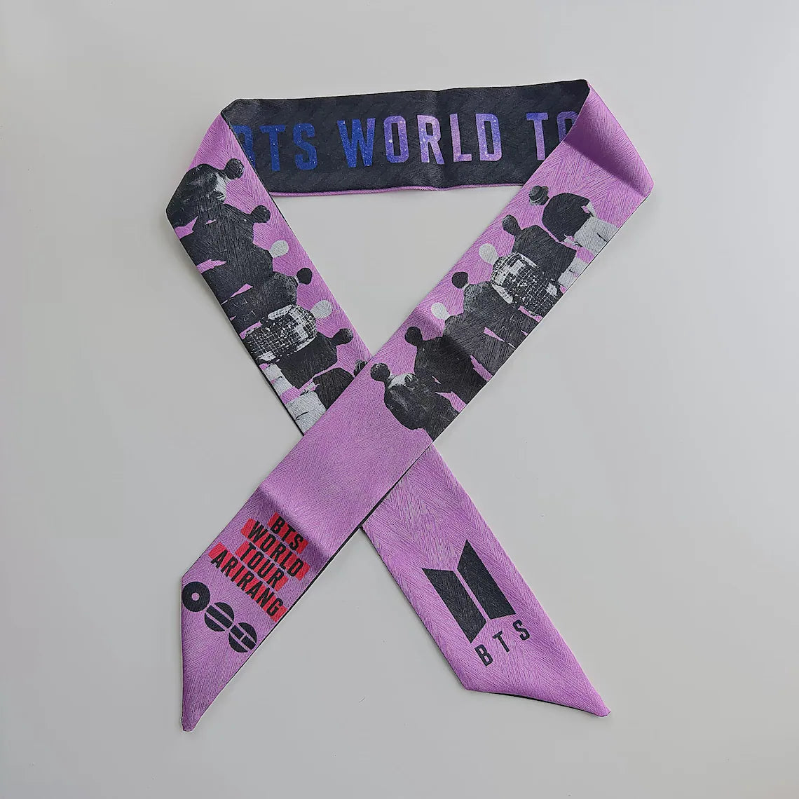 Army Scarf Ribbon | Arirang Tour Merch | Kpop Bag Charm | Lightstick Bow | Concert Hair Tie | Army Fandom Gift