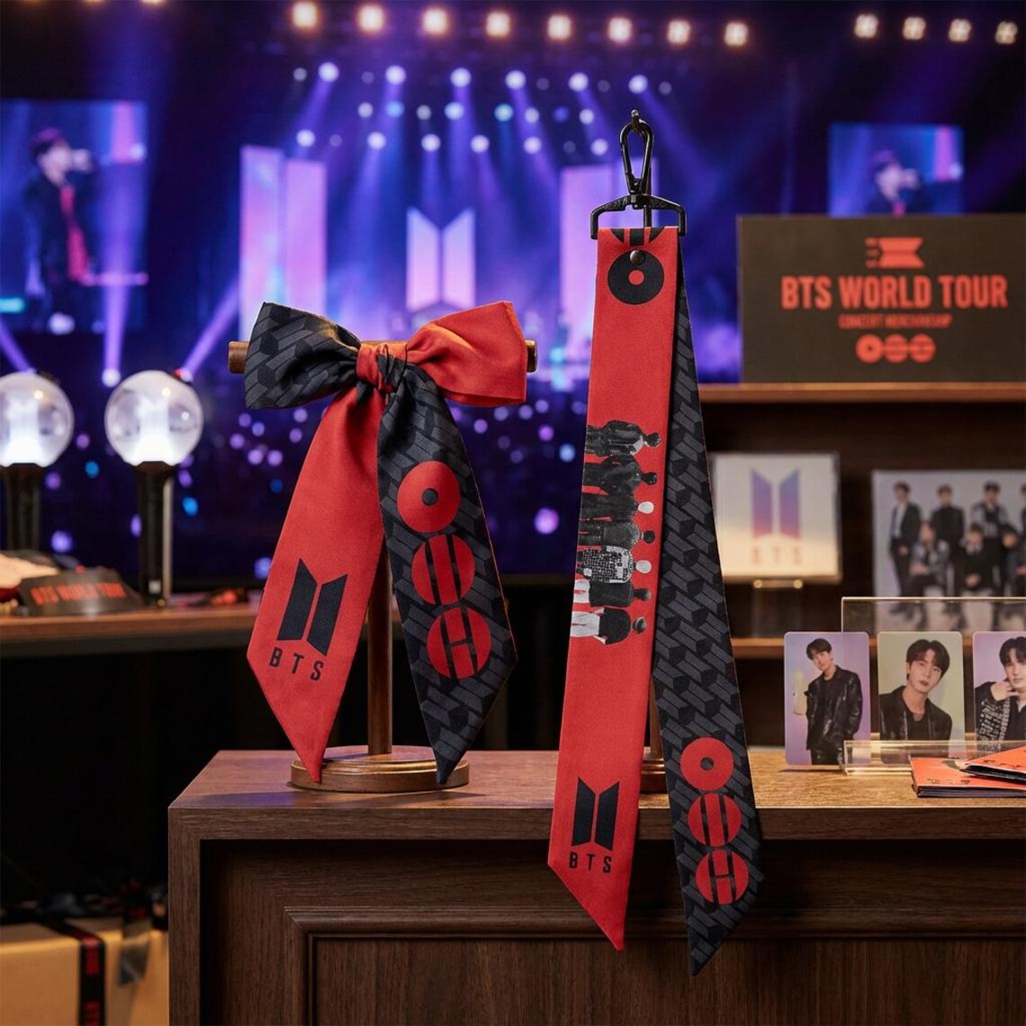 Army Scarf Ribbon | Arirang Tour Merch | Kpop Bag Charm | Lightstick Bow | Concert Hair Tie | Army Fandom Gift
