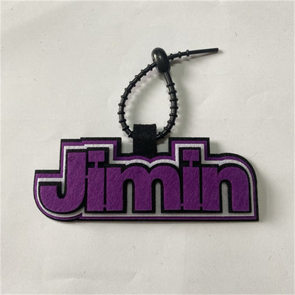 Handmade Felt Name Bag Charm for BTS ARMY - Custom Member Alphabet Pendant for Backpacks & Luggage