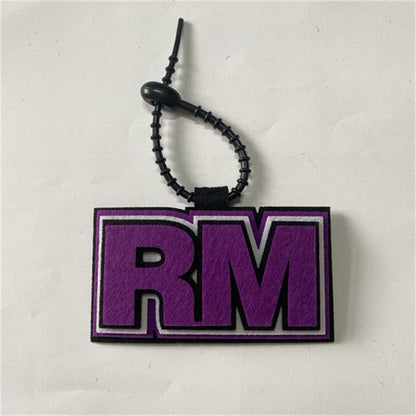 Handmade Felt Name Bag Charm for BTS ARMY - Custom Member Alphabet Pendant for Backpacks & Luggage