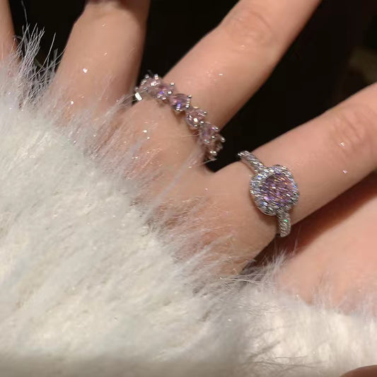 Pink rings 2-piece set