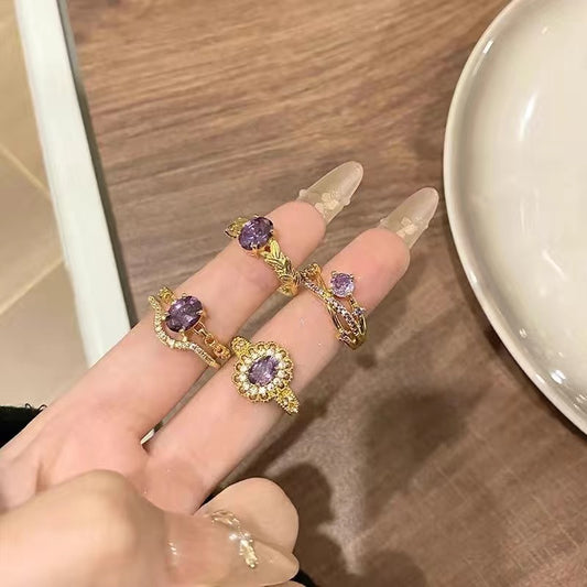 Medieval Purple Ring Set